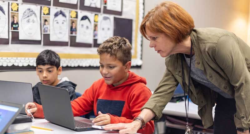 Teacher and 2 students