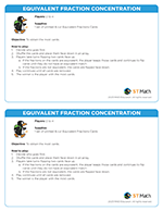 Table Game - Equivalent Fractions Concentration
