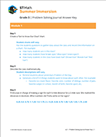 Problem Solving Journal with Design Booklet Answer Key icon