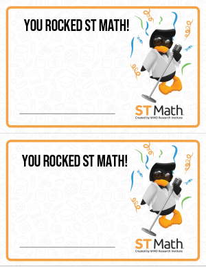 Image of You Rocked ST Math! note