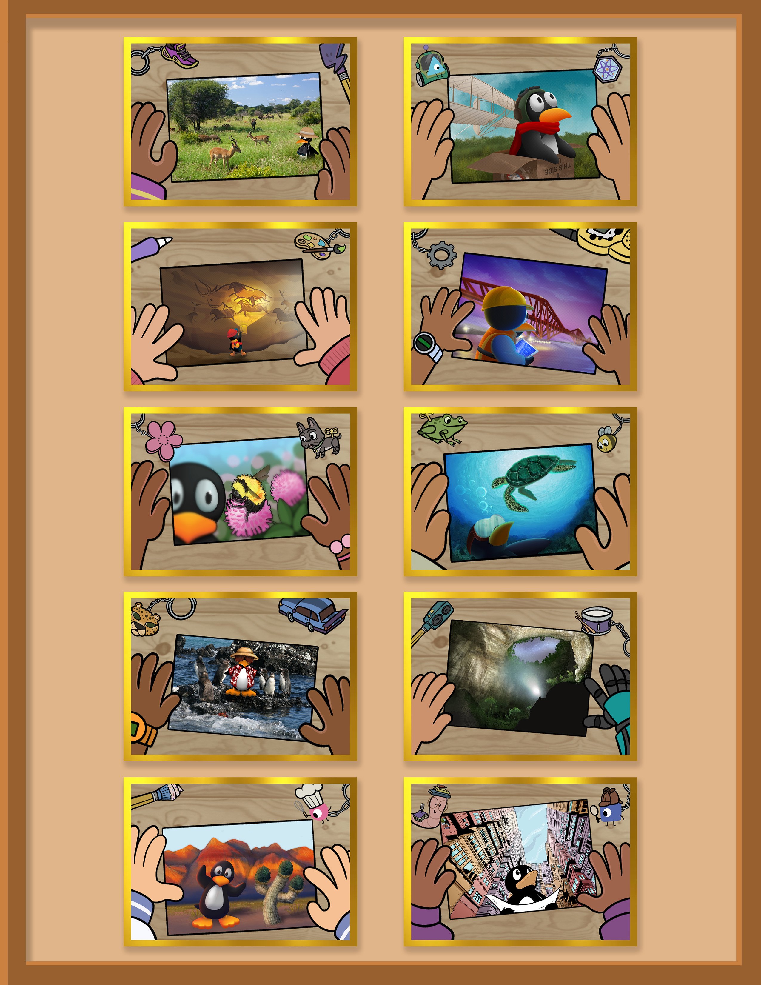 10 postcards