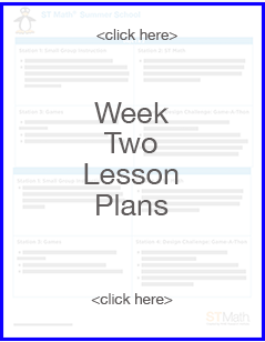 Two's Lesson Plan Chart 1st Grade: Week Two